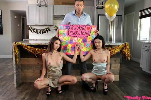 Lulu Chu, Maya Woulfe – My New Years Resolution Is My Stepsisters Pussy