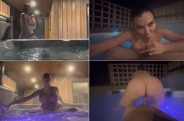 Jasmine Jae – Night Time Outdoor Hot Tub Fuck