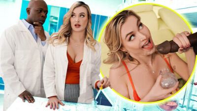 Natalia Starr – It’s for Research! MILF Scientist Milks BBC Lab Partner