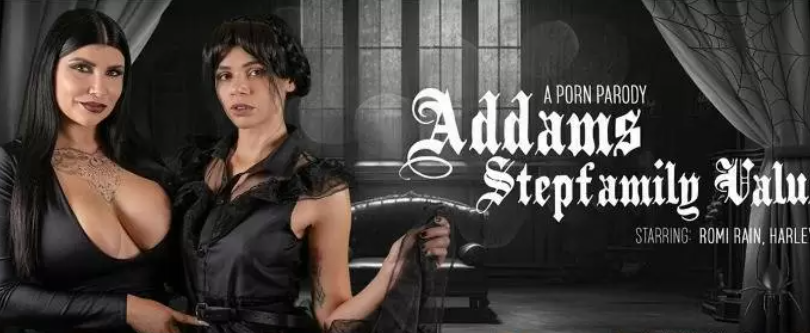 New Harley Haze+, Romi Rain+ – Addams Stepfamily Values
			
				 0
